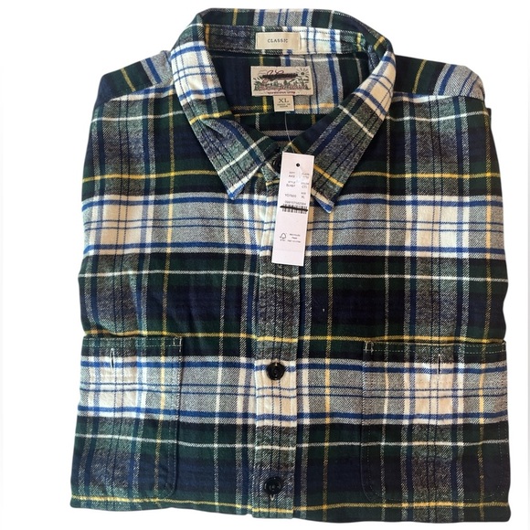 NWT J Crew Midweight flannel workshirt in regenerative cotton - Picture 2 of 7